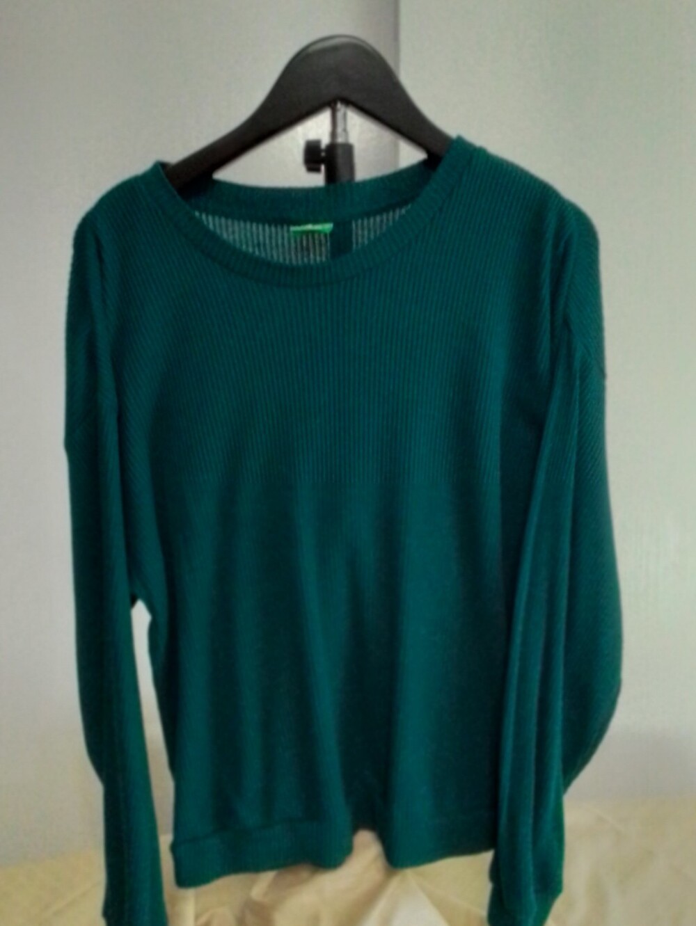 Honeydew Intimates Teal Ribbed Crew Neck Sweater